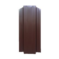 Евроштакетник МЕГАСТИЛ Standart П-образный широкий 3D рез ПЭ 0,4, цвет Шоколад